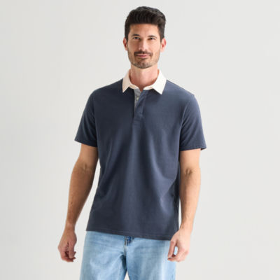 St. John's Bay Rugby Mens Classic Fit Short Sleeve Polo Shirt
