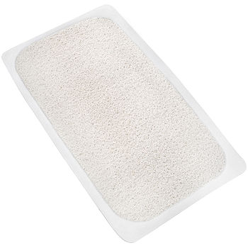 White PVC Bath Mat, Mainstays Loofah Textured Tub and Shower Mat with  Suction Cups - Walmart.com