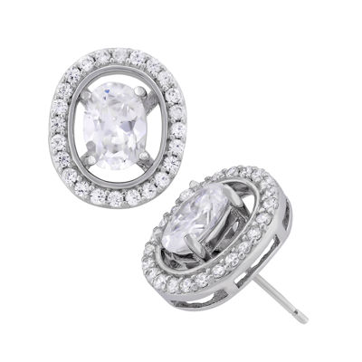 DiamonArt® 3 3/4 CT. T.W. Lab Created White Cubic Zirconia Sterling Silver 12mm Stud Earrings