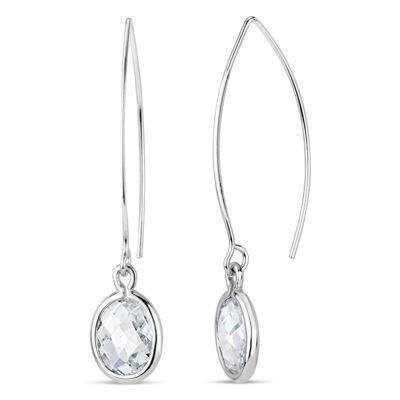 DiamonArt® / CT. T.W. White Cubic Zirconia Sterling Silver Drop Earrings