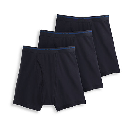 Jockey Staycool Mens 3 Pack Boxer Briefs, Small, Black