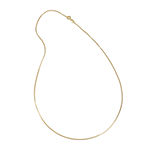 Silver Reflections 24K Gold Over Brass 18-24" Box Chain Necklace