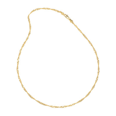 Silver Reflections 24K Gold Over Brass 18-24" Chain Necklace