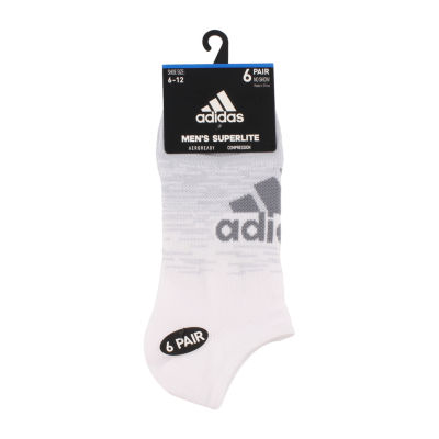 adidas Mens 6 Pair No Show Socks
