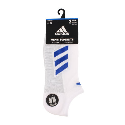 adidas Mens 3 Pair No Show Socks