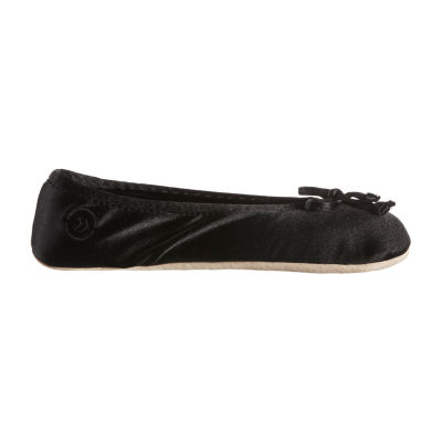 Isotoner Satin Womens Ballerina Slippers