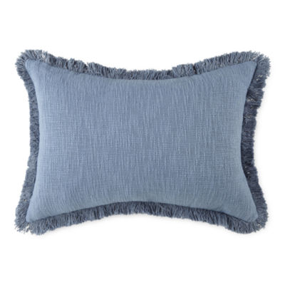Linden Street Solid Texture Slub Oblong Throw Pillow