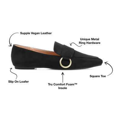 Journee Collection Womens Benntly Square Toe Loafers