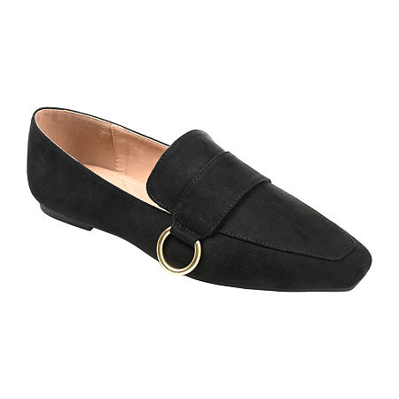 Journee Collection Benntly Womens Square Closed Toe Loafers In Black