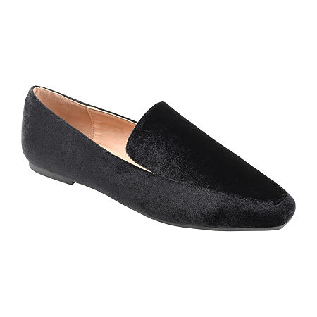 Journee Collection Silas Womens Square Closed Toe Loafers, 7 Medium, Black