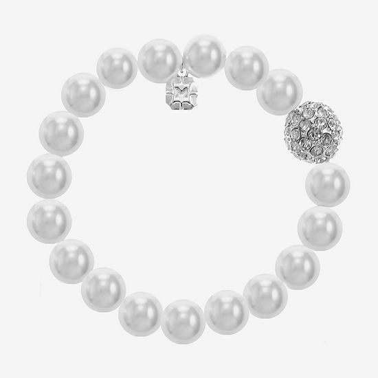 Monet Jewelry Simulated Pearl Stretch Bracelet