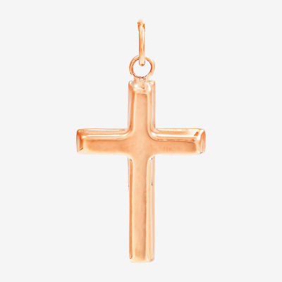 Religious Jewelry Unisex Adult 14K Rose Gold Cross Pendant