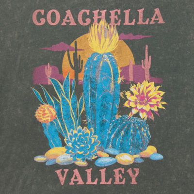 Juniors Coachella Valley Oversized Tee Womens Crew Neck Short Sleeve Graphic T-Shirt
