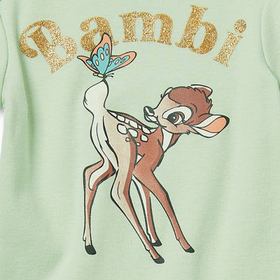 Baby Girls Crew Neck Short Sleeve Bambi Bodysuit