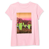 Thereabouts Little & Big Girls V Neck Long Sleeve T-Shirt