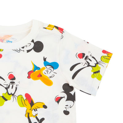 Toddler Boys Crew Neck Short Sleeve Mickey and Friends Graphic T-Shirt