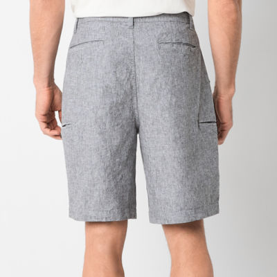 St. John's Bay Linen 9" Mens Cargo Short