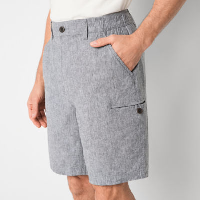 St. John's Bay Linen 9" Mens Cargo Short