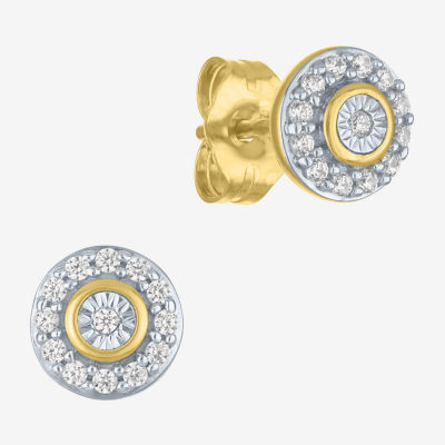 (G-H / I1-I2) 1/10 CT. T.W. Lab Grown White Diamond 10K Gold Stud Earrings