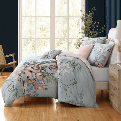 Bebejan Peach Leaves 5-pc. Midweight Reversible Comforter Set