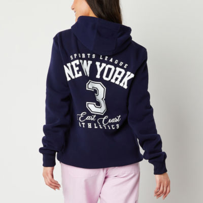 Juniors Nyc Athletic Department Womens Long Sleeve Zipper Hoodie