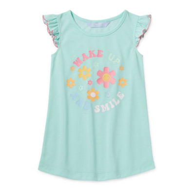 Jammers Kids Toddler Girls Sleeveless Crew Neck Nightshirt