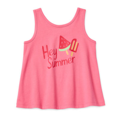 Okie Dokie Toddler & Little Girls Round Neck Tank Top - JCPenney