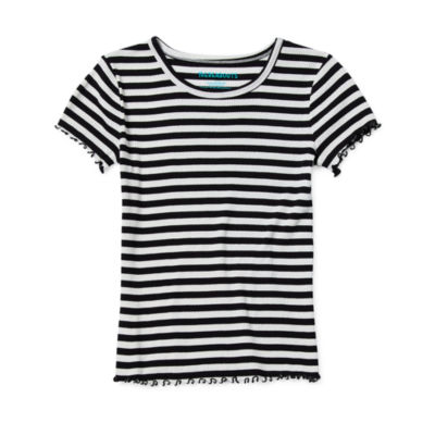 Thereabouts Rib Little & Big Girls Crew Neck Short Sleeve T-Shirt