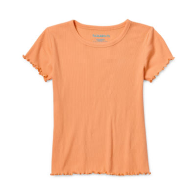 Thereabouts Little & Big Girls Rib Crew Neck Short Sleeve T-Shirt
