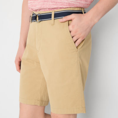 U.S. Polo Assn. Belted 9" Mens Stretch Fabric Chino Short