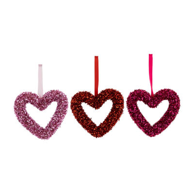 Northlight Shimmering Tinsel Hearts 18-pc. Wall Decal