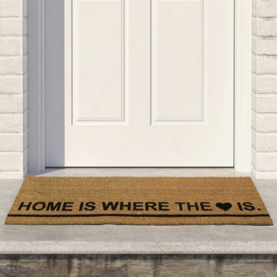 Northlight Home Is Where The Heart Is Outdoor Rectangular Doormat