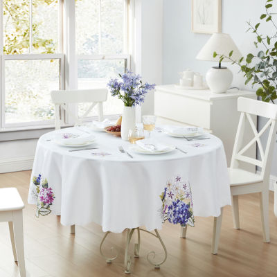 Elrene Home Fashions Spring Hydrangea Floral Cutwork Tablecloths