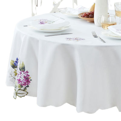 Elrene Home Fashions Spring Hydrangea Floral Cutwork Tablecloths