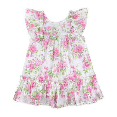 Baby Essentials Cardigan Baby Girls Floral Dress Set