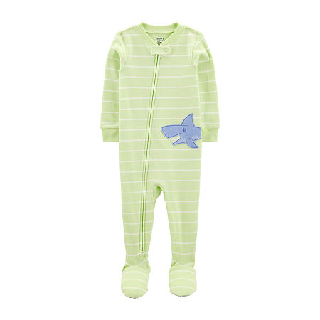 Carter's Baby Boys Footed Long Sleeve One Piece Pajama, 24 Months, Green