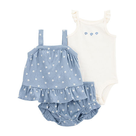 Carter's Baby Girls 3-pc. Short Set, 18 Months, Blue