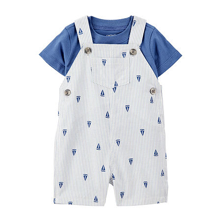 Carter's Baby Boys 2-pc. Shortall Set, Newborn, Blue