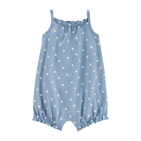 Carter's Baby Girls Sleeveless Romper, 3 Months, Blue