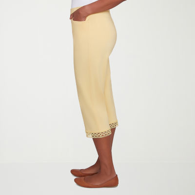 Alfred Dunner Dress Code Womens Stretch Fabric Straight Mid Rise Capri Pant