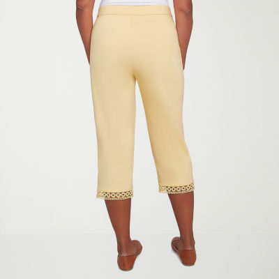 Alfred Dunner Dress Code Womens Stretch Fabric Straight Mid Rise Capri Pant
