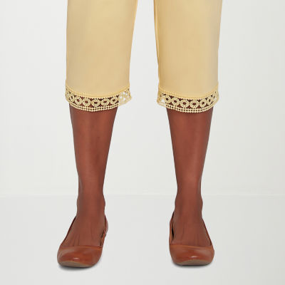 Alfred Dunner Dress Code Womens Stretch Fabric Straight Mid Rise Capri Pant