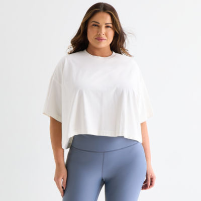 Xersion Womens Crew Neck Short Sleeve Active Plus T-Shirt