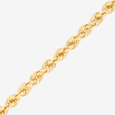 Unisex Adult 14K Gold 24 Inch Rope Chain Necklace