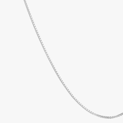 14K White Gold .75mm 16-24" Box Chain