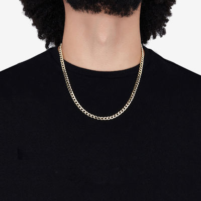 Made in Italy Mens 10K Gold 22 Inch Curb Chain Necklace