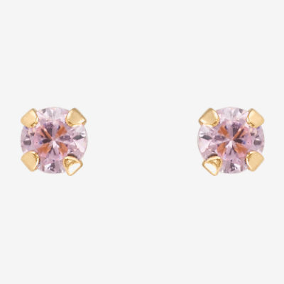 Limited Quantities! Cubic Zirconia 14K Gold 2mm Round Stud Earrings