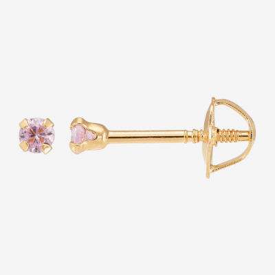 Limited Quantities! Cubic Zirconia 14K Gold 2mm Round Stud Earrings