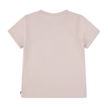 Levi 's Big Kid Girls Crew Neck Short Sleeve Regular Fit Graphic T-shirt In Pink