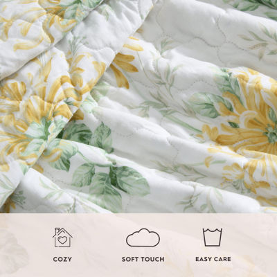 Laura Ashley Honeysuckle 3-pc. Reversible Quilt Set